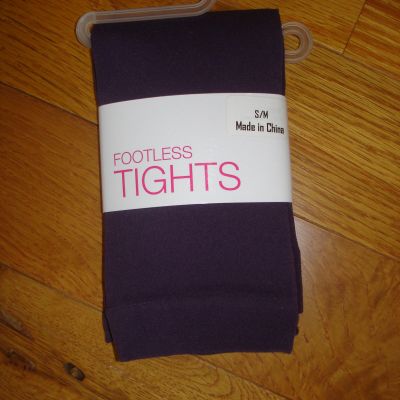 NWT GMA Purple FOOT LESS Tights Womens S/M S M